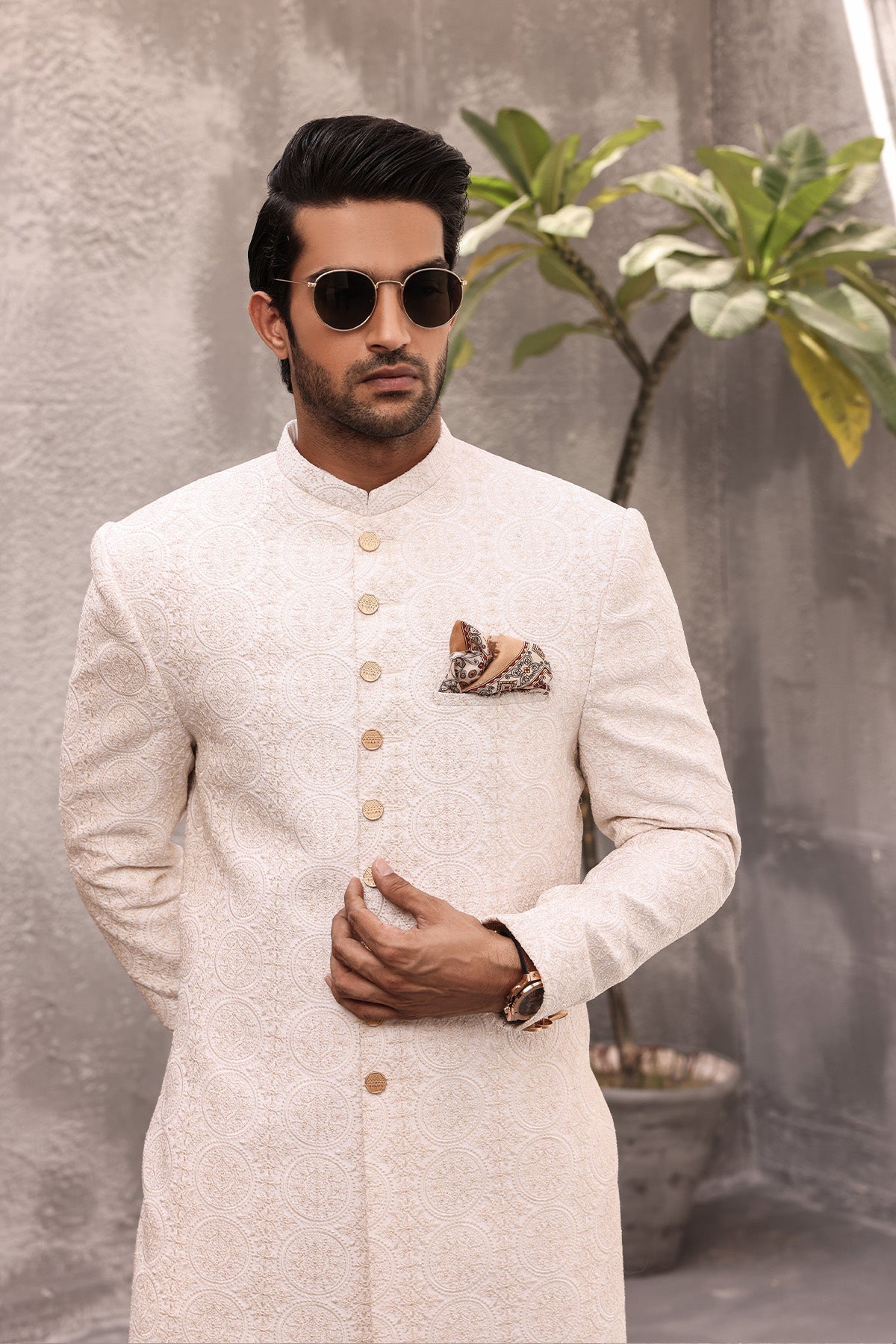 White Sherwni  for Men