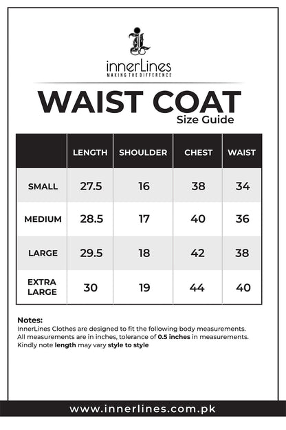 Black Multi-Colored Waistcoat - WC-273