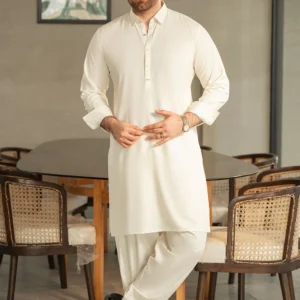Cream Kameez Shalwar C-10206