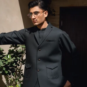 Deep Green Lapel Suiting Waistcoat Suit WS-244-117