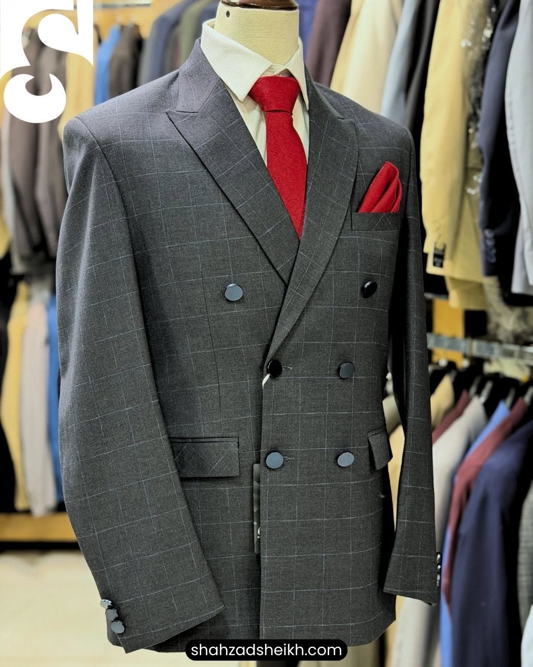 Double Breasted Executive Suit – Soft Suiting | DBS-1001 - Image 4