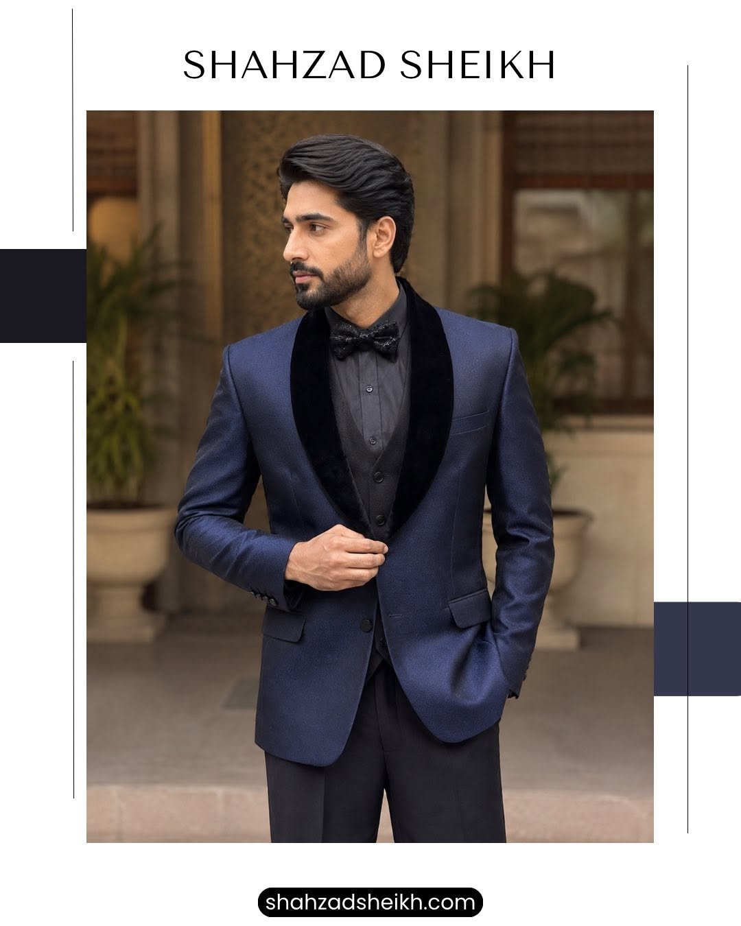 Blue Jamawar 3-Piece Suit – Exclusive Fabric | 3PC-1002