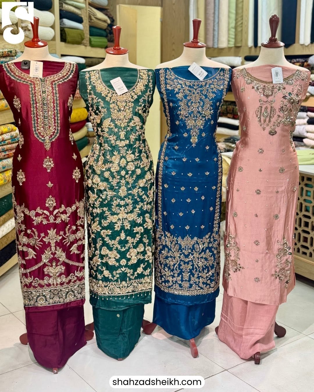 Luxury Hand-Embroidered Silk Shirt – Four Colours | LHM-01–04 - Image 2
