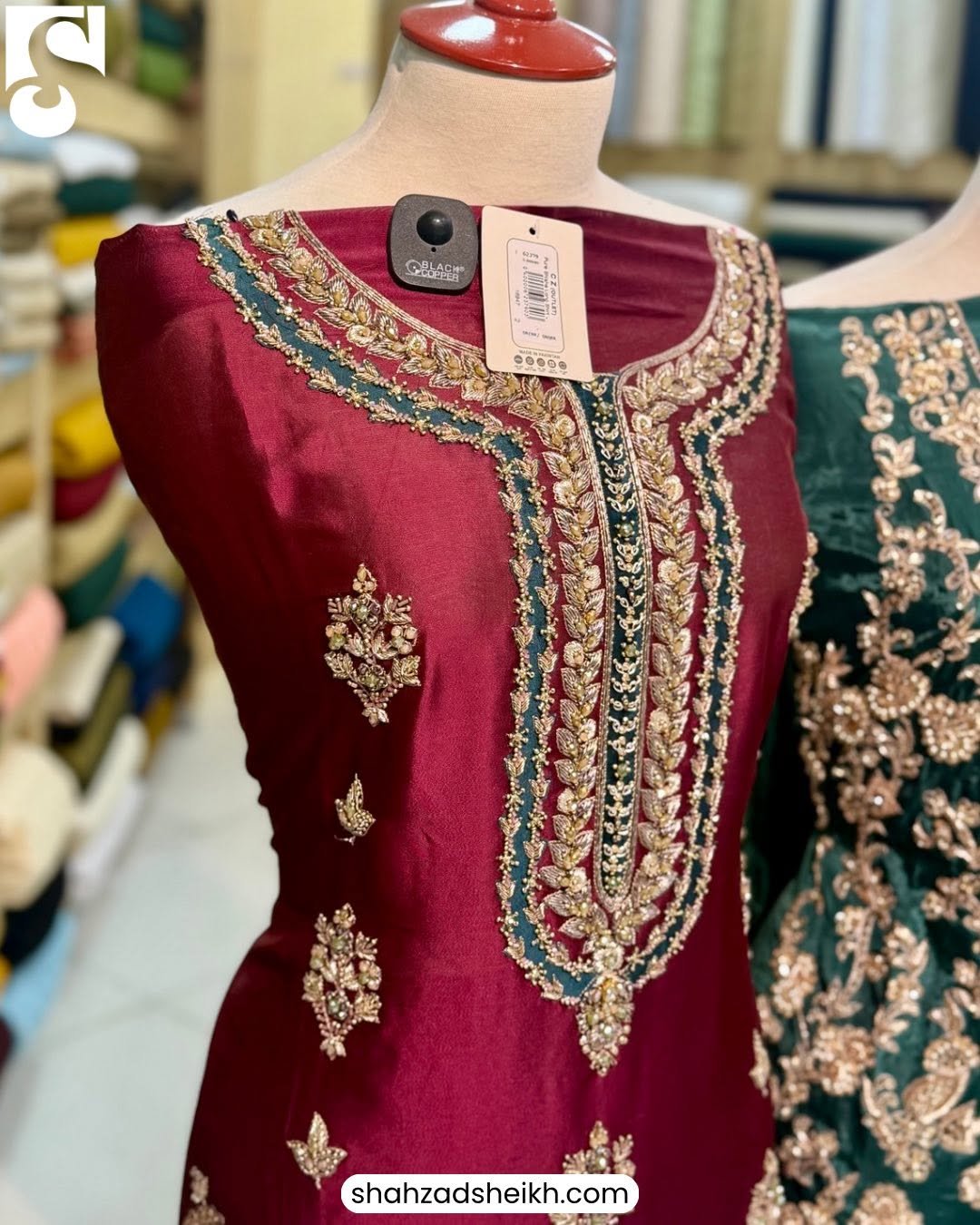 Luxury Hand-Embroidered Silk Shirt – Four Colours | LHM-01–04 - Image 4
