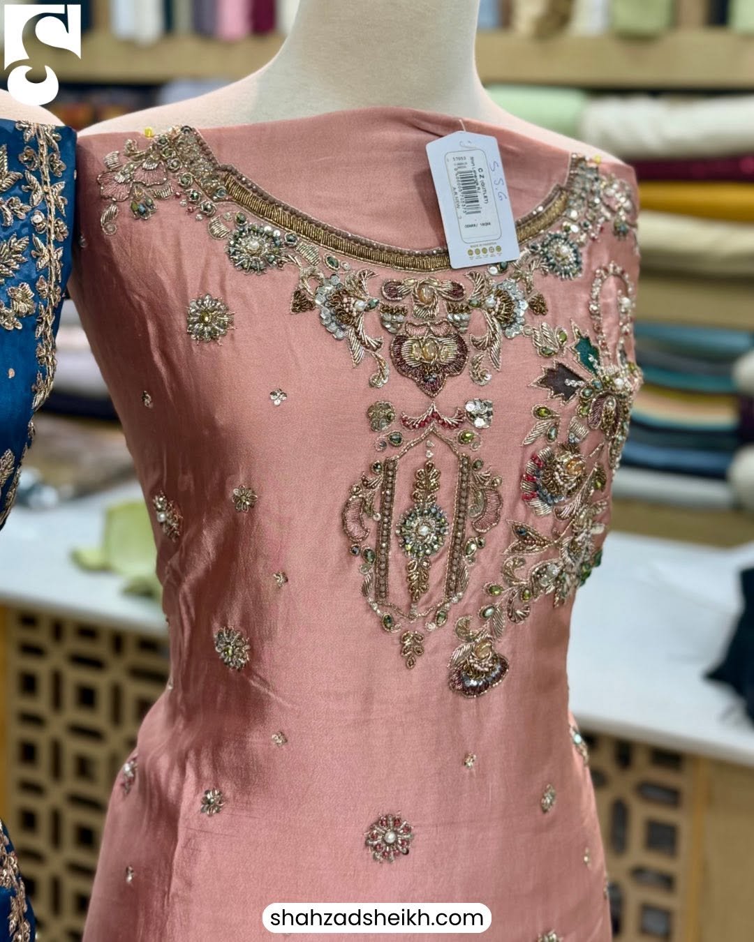 Luxury Hand-Embroidered Silk Shirt – Four Colours | LHM-01–04 - Image 3