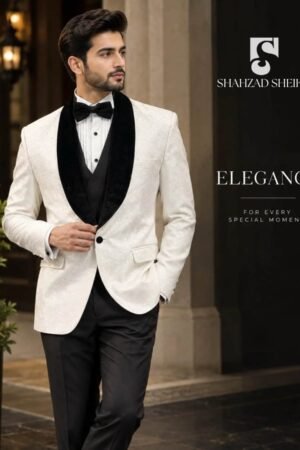 Luxury Jamawar 3-Piece Formal Suit | 3PC-1002