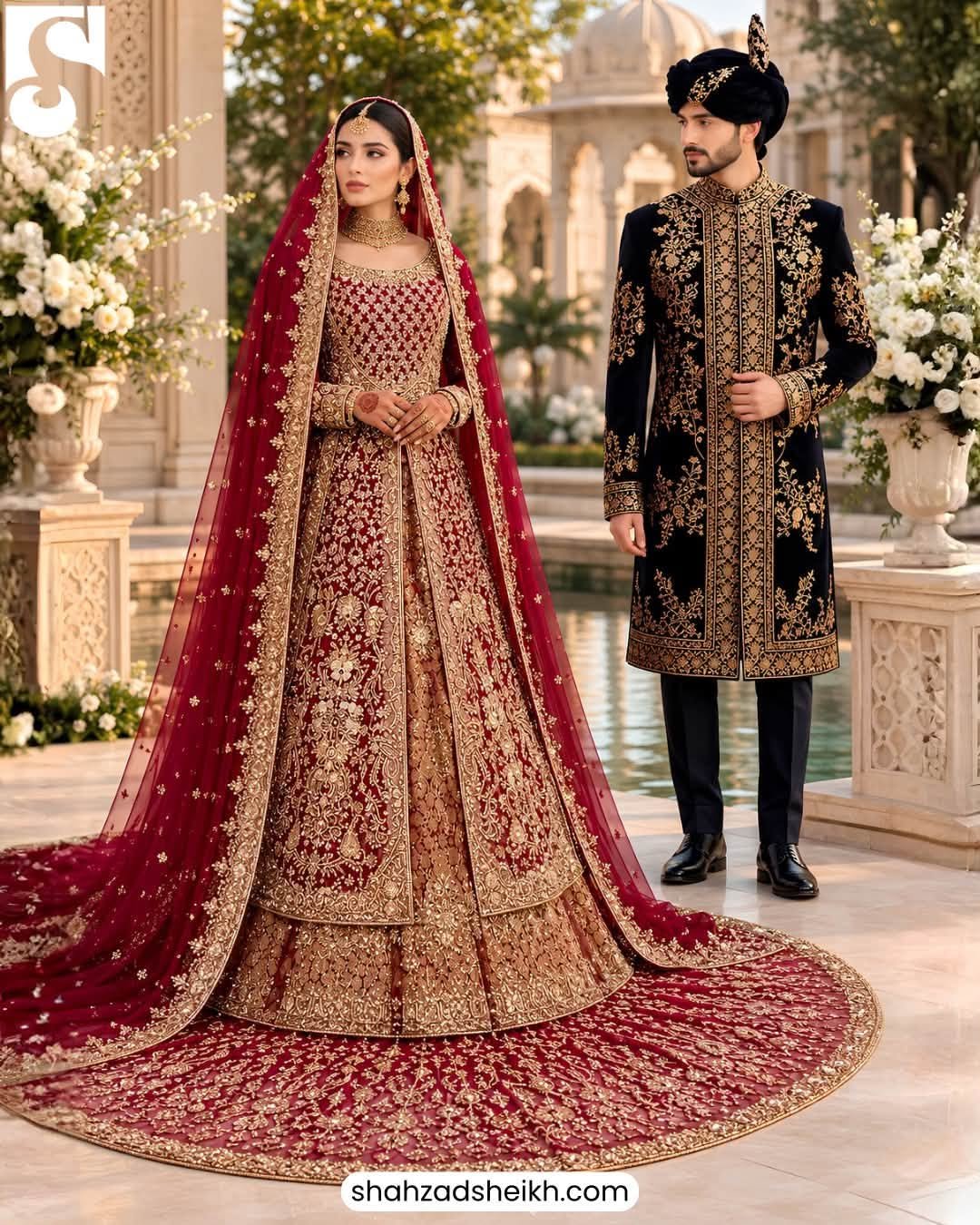 Royal Rajastani Bridal Barat Lehenga – Jamawar & Net Handwork | RL-001