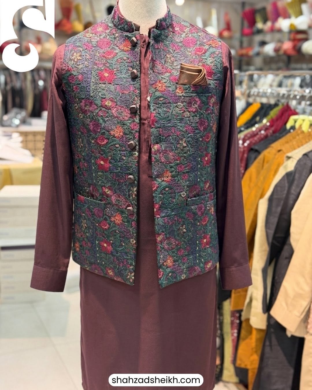 ST Masuri Royale Threadwork Waistcoat – Premium Masuri Fabric | WC-603 - Image 2